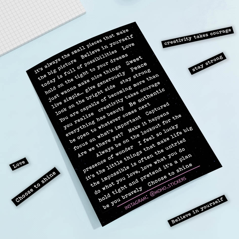 استیکر BLACK TEXT