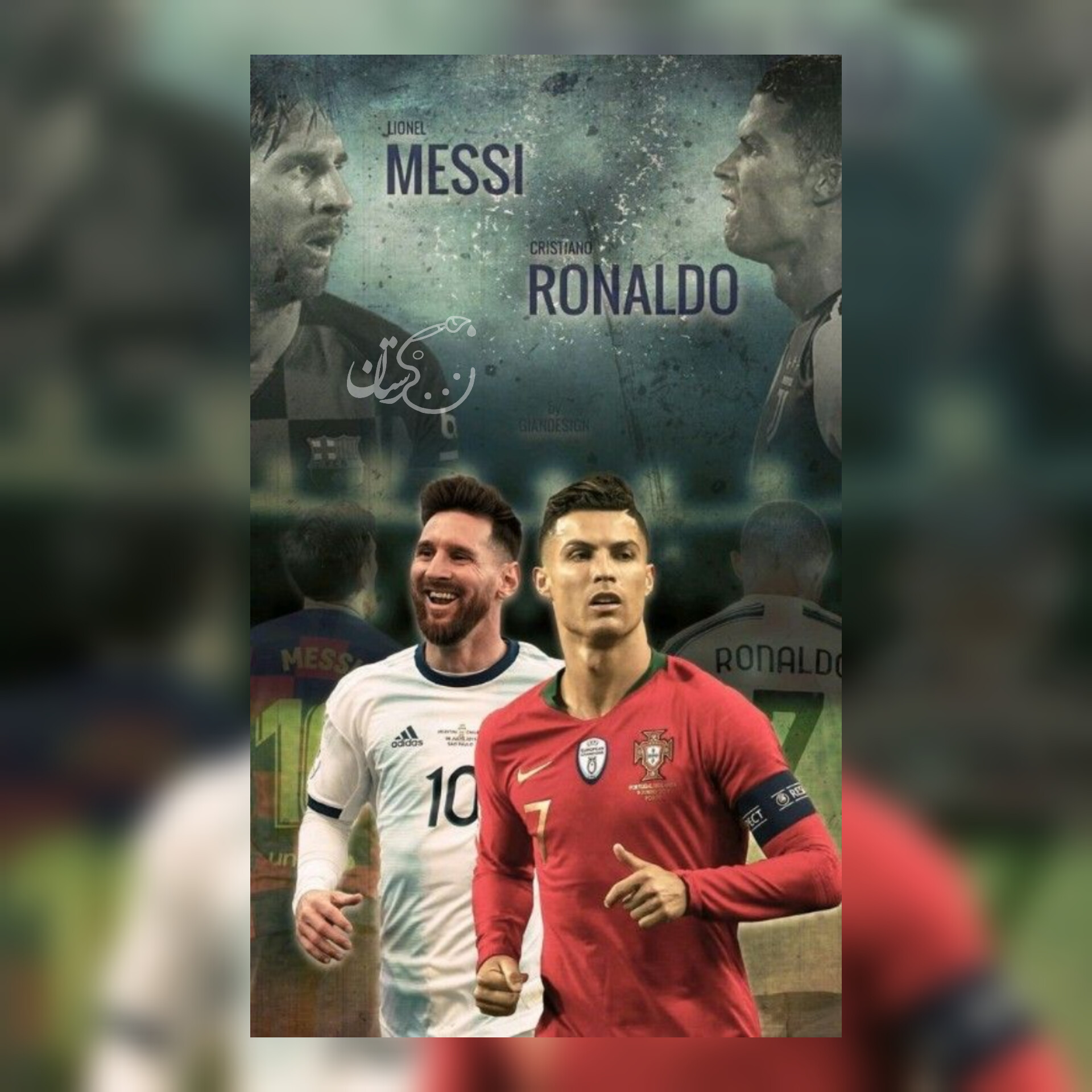 پوستر " مسی/رونالدو طرح 1 " A6