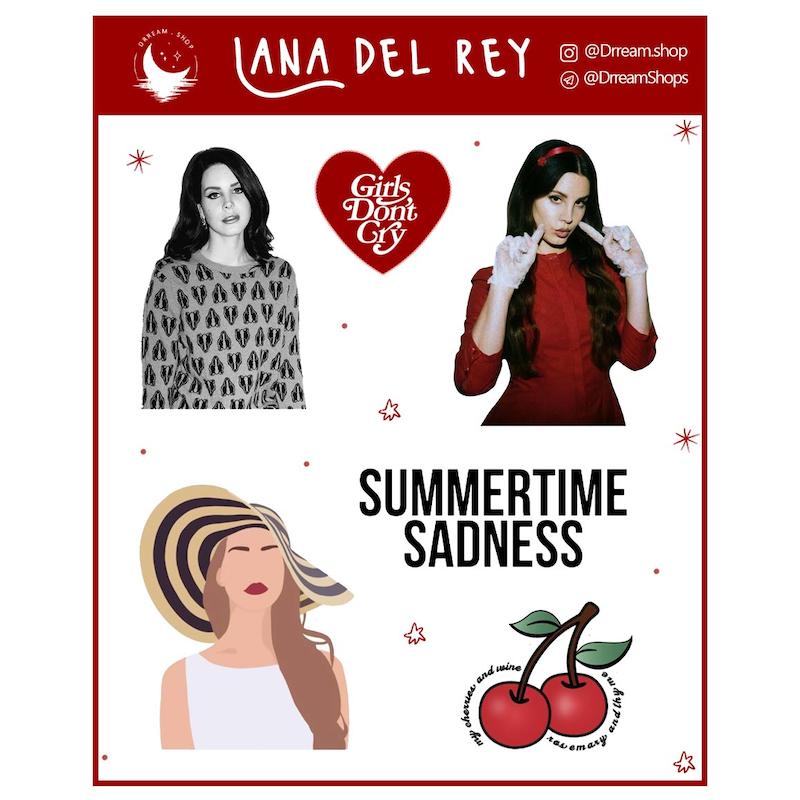 استیکر Lana Del Rey / لانا دل ری قرمز