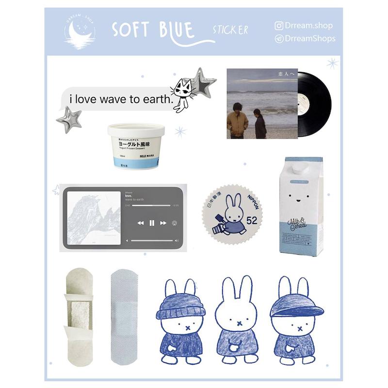 استیکر Soft Blue / آبی ملیح