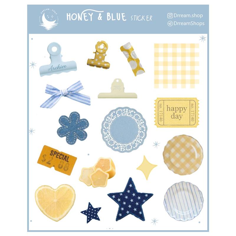 استیکر Honey & Blue