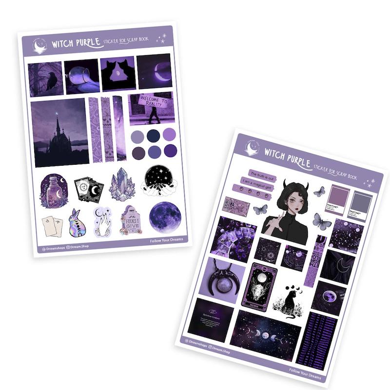 استیکر اسکرپ بوک Witch Purple / جادوگر بنفش